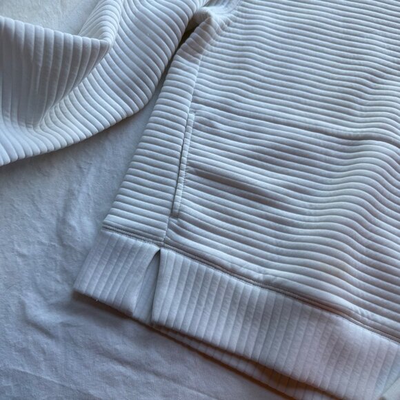 Zella Girls White Ribbed Long Sleeve Pullover Sweatshirt XL 14/16 Polyester - Picture 4 of 7